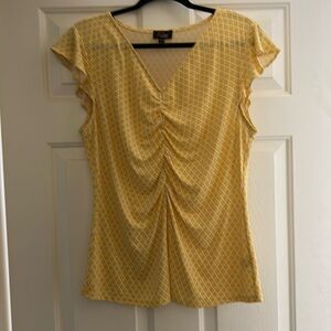 Yellow Short Sleeve Top | Size Large